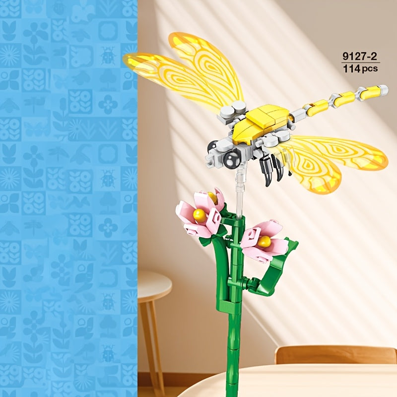 Building Block Insect Flower Series Ornament