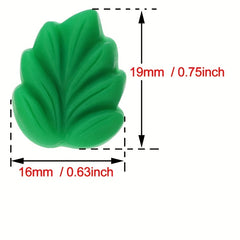 20pcs Green Leaves Push Pins Decorative Board Tacks for Photos Wall