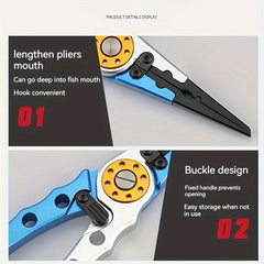 Aluminum Fishing Pliers Lock Fish Control Tool