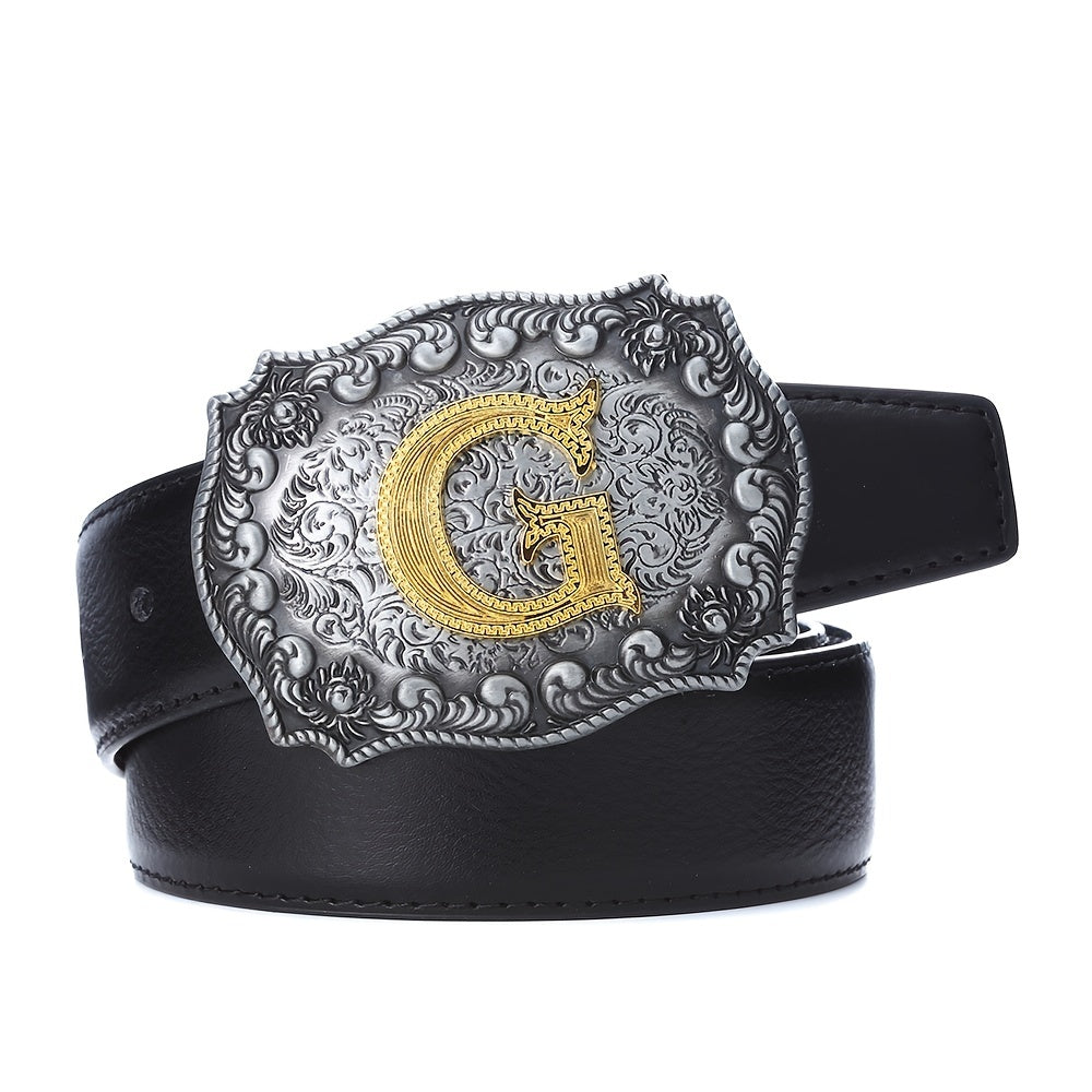 Personality Casual Western Denim Letter G Belt Buckle