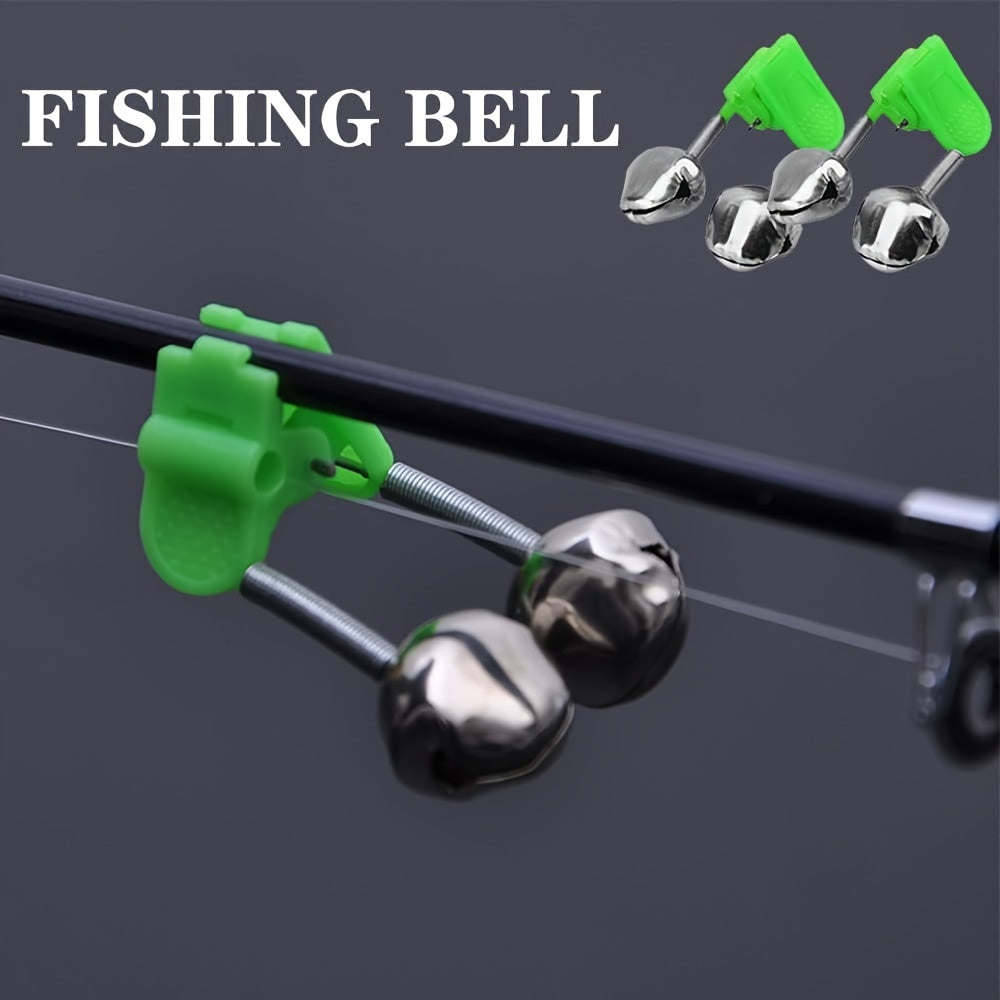 10pcs Fishing Pole Bite Indicators Twin Bells Bite Alarm
