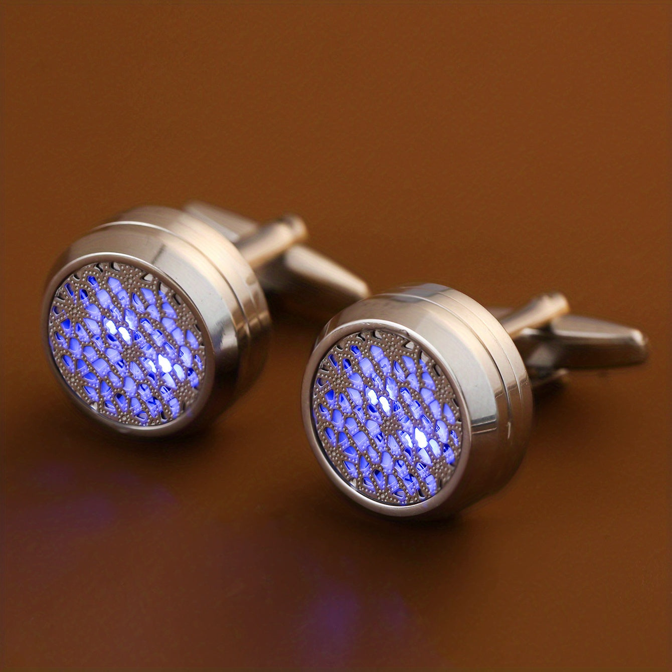 Golden Stainless Steel Cufflinks for Men