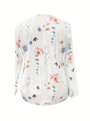 Floral Print Long Sleeve Blouse