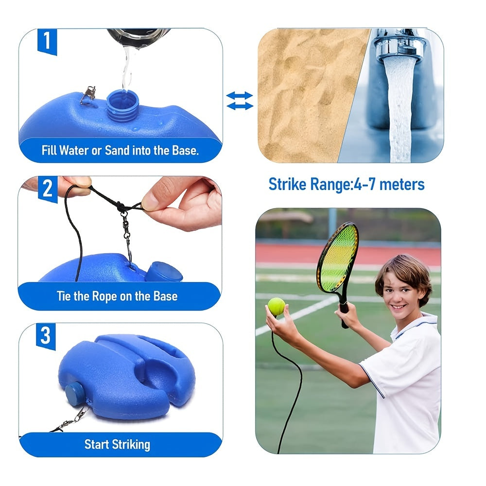 Single Tennis Trainer with Base and Ball