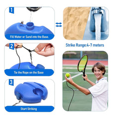 Single Tennis Trainer with Base and Ball