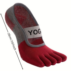 Women's Non-slip Five Toe Yoga Socks Breathable Dance Training Socks