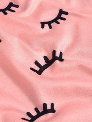 Eyelash Print Pajama Set Cami Top & Shorts & Pants