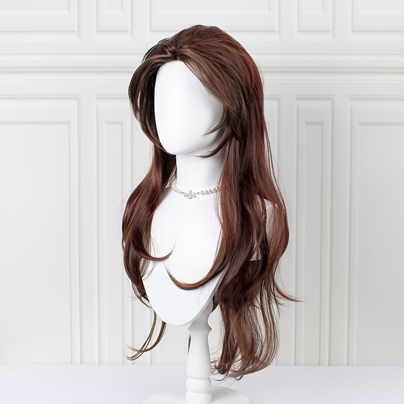 Long Brown Heat Resistant Cosplay Costume Wig