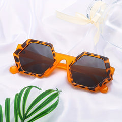Geometric Frame Sunglasses Gradient Lens Glasses UV400