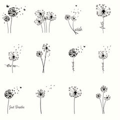 Dandelion UV DTF Transfer Stickers 16oz Glass Jars DIY Crafts