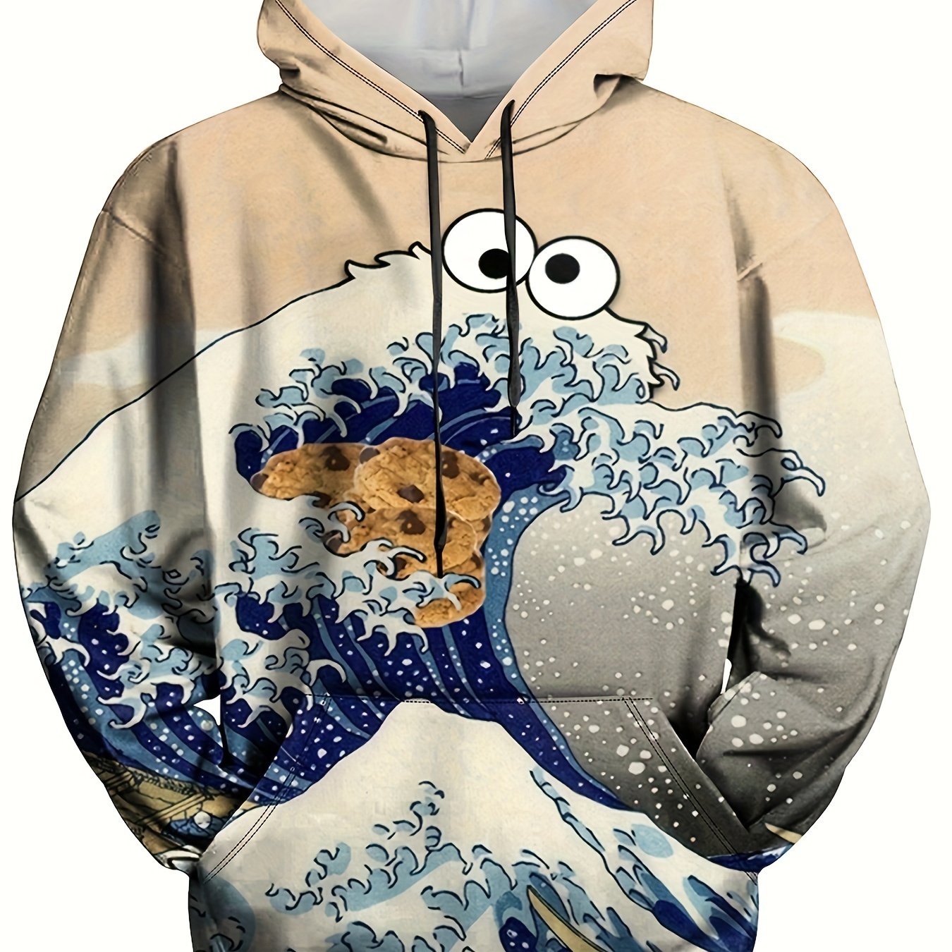 Seaside Waves 3D Print Hoodie Men's Graphic Pullover Autumn Winter