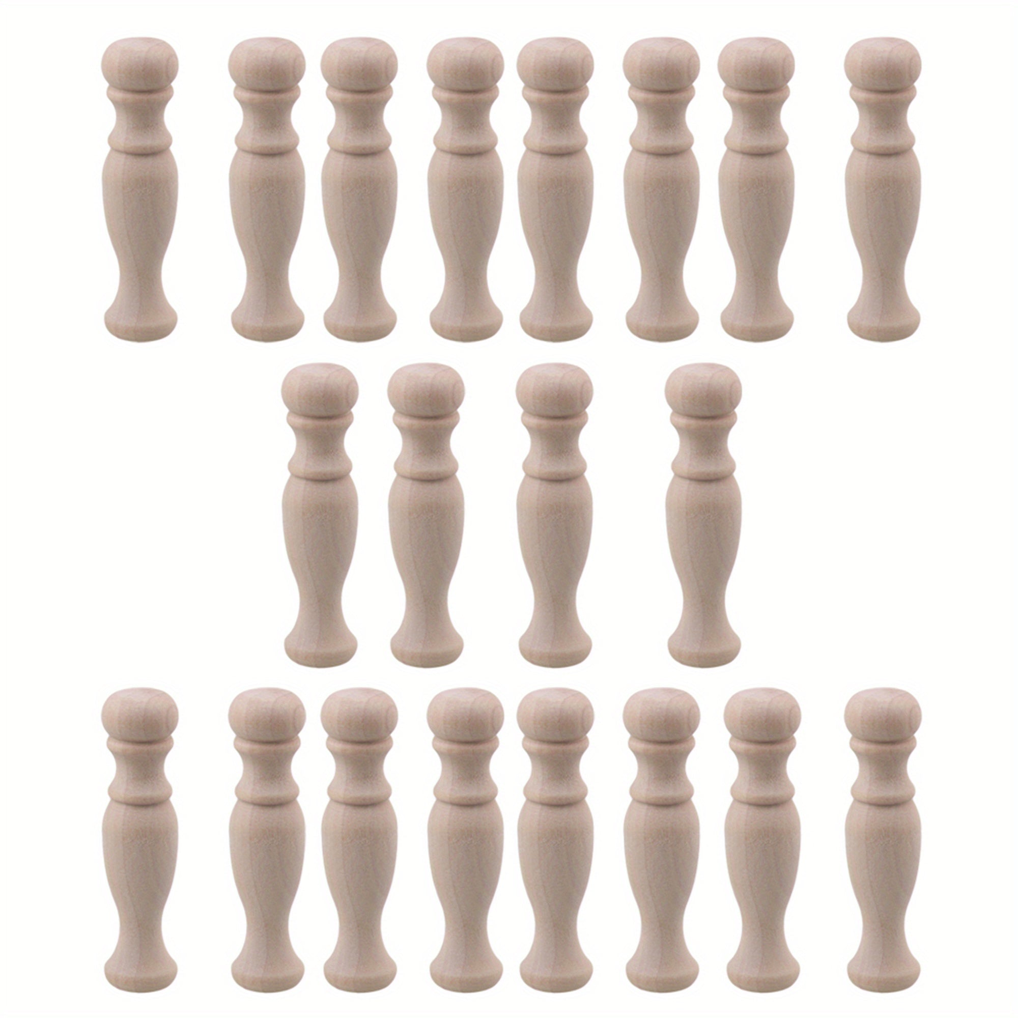 20pcs Decorative Wood Spindles for House Furniture 7 1 H 84