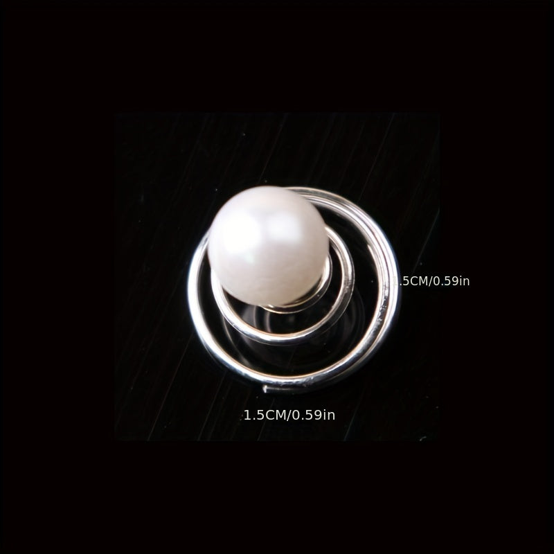Crystal Faux Pearl Hair Ring Wedding Head Jewelry
