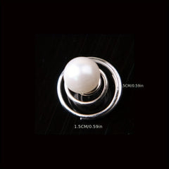 Crystal Faux Pearl Hair Ring Wedding Head Jewelry