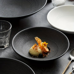 Large Ceramic Pasta Bowl and Plate Set Microwave Dishwasher Safe
