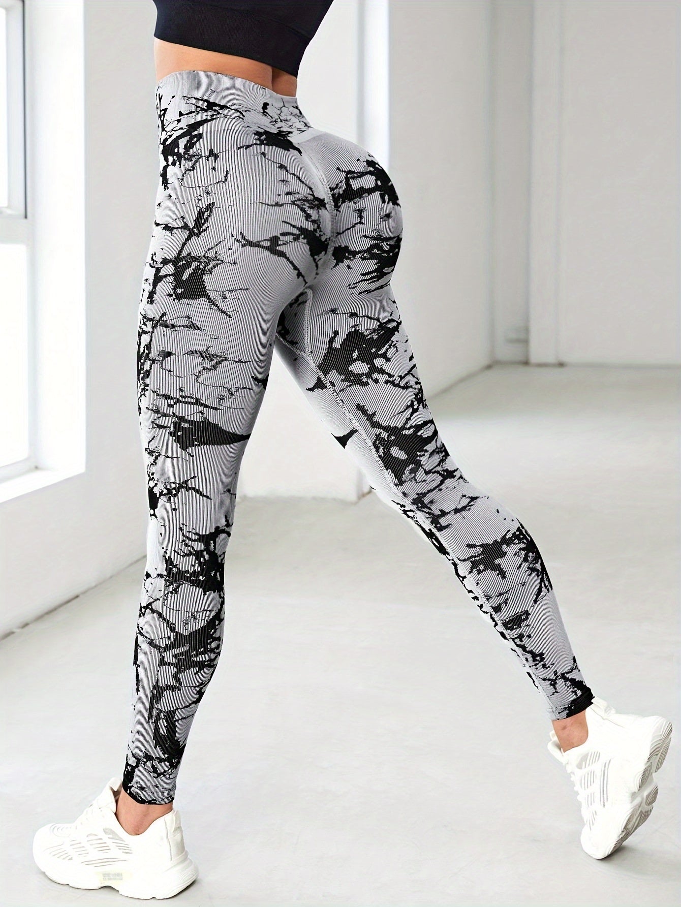 Tie Dye Yoga Workout Pants High Stretch Fitness Leggings