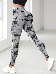 Tie Dye Yoga Workout Pants High Stretch Fitness Leggings