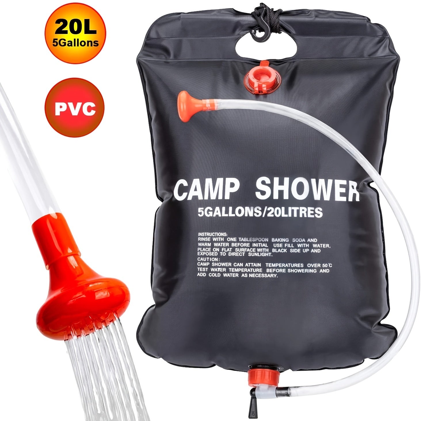 20L Solar Camping Shower Bag for Outdoor Travel and Hygiene