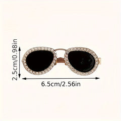 Mini Sunglasses Hairpin Metal Edge Hair Clip Hair Accessories