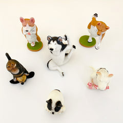 6pcs Sports Dog Resin Statue Ornaments for Home Office Decoration