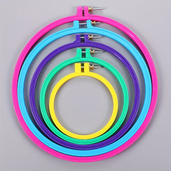 5pcs Multicolorful Embroidery Hoops for Cross Stitch Sewing DIY Crafts
