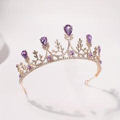 Girls Rhinestone Bead Crown Head Jewelry Props