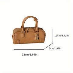 Vintage Style Women's Crossbody Handbag with Detachable Strap