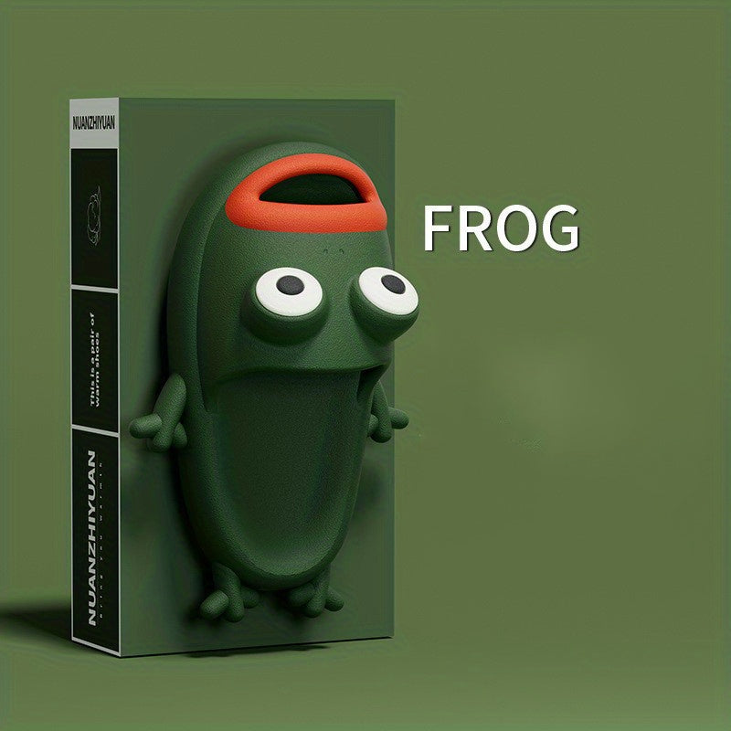 Men's Funny Frog Slides Unisex Summer Quick-drying Slippers