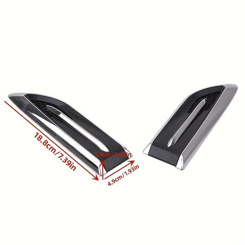 2pcs Car Shark Fin Air Outlet Blade Decoration