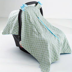 Gray Check Print Car Seat Sunshade Cover