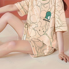 Dinosaur Pajamas Set Short Sleeve Top & Shorts
