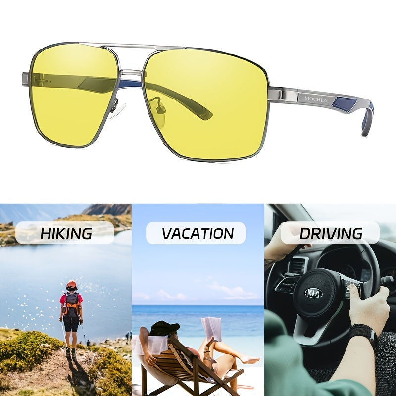 Polarized Aviator Sunglasses Night Driving Glasses Anti Glare