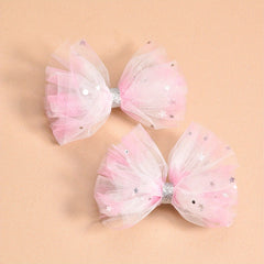 Girls Star Mesh Hair Clip Princess Hair Accessories