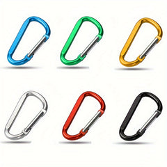6pcs D Carabiner Snap Hook Small Keyring Camping Hiking Accessories