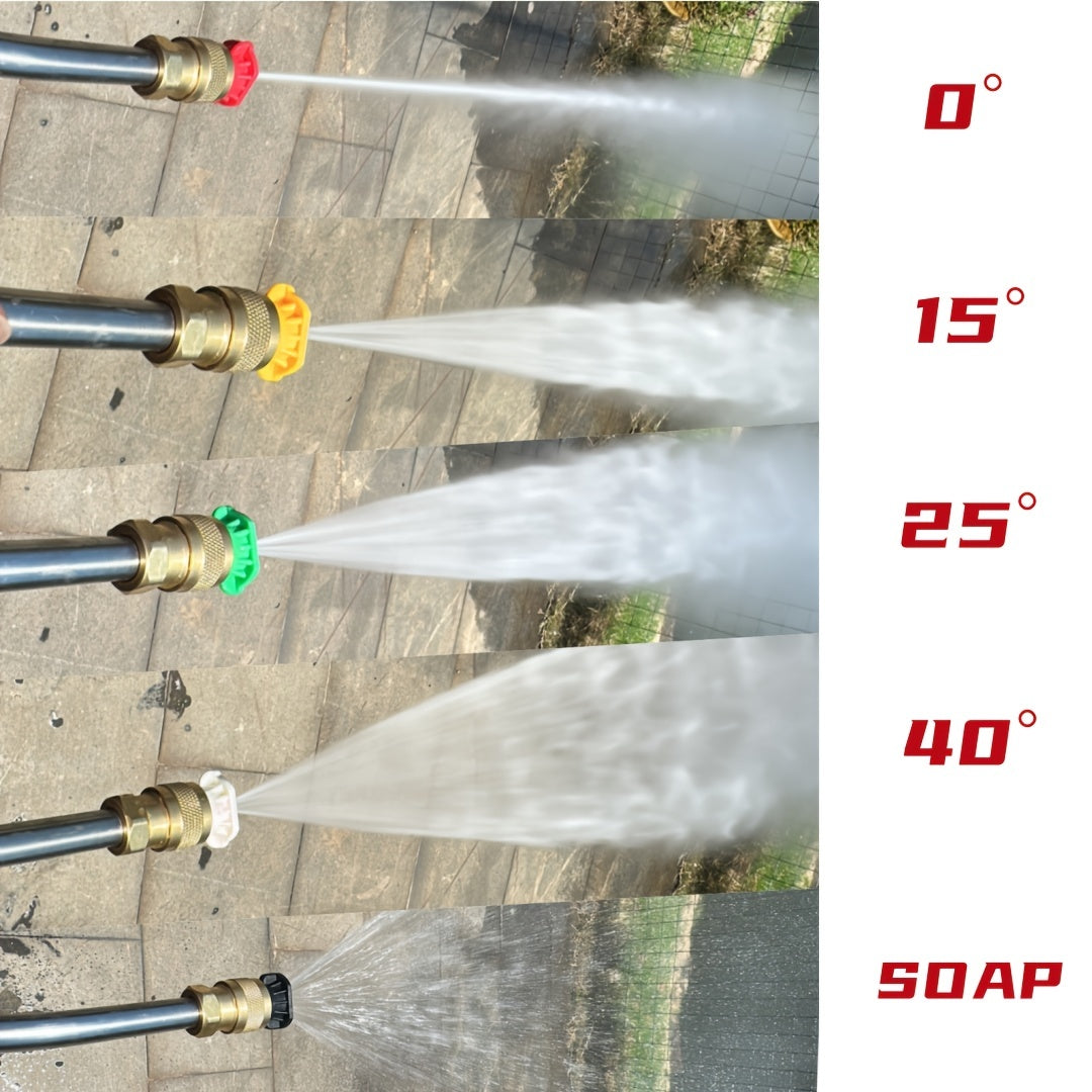 Pressure Washer Wand 30 Degree Curved Extension with 5 Spray Nozzles
