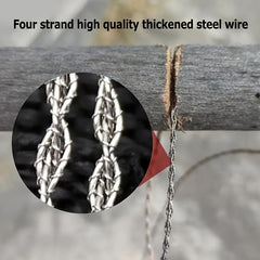 Mini Pocket Saw Stainless Steel Wire Saw for Outdoor Camping Survival