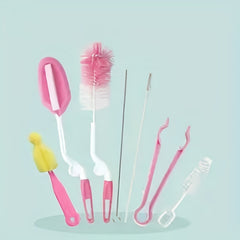 7 Piece Sponge Brush Set for Bottles Glasses Cups & Pacifiers