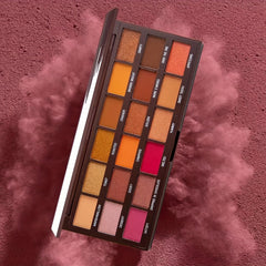 18-Color Chocolate Eyeshadow Palette Matte Glitter Shimmer Metallic Satin Finish