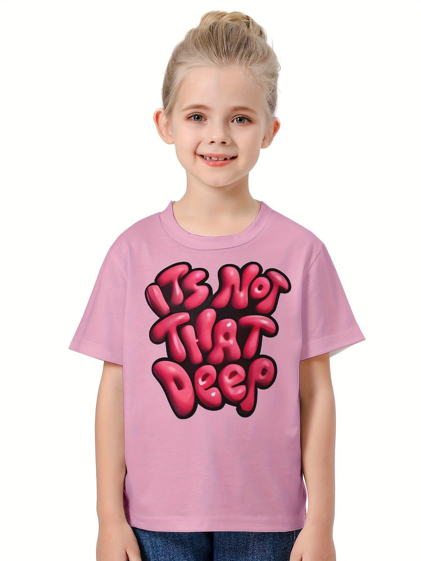 Creative IT'S NOT THAT DEEP Print Short Sleeve T shirt Pullover
