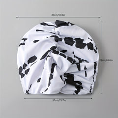Print Ruched Swimming Hat & Water Sports Cap Women's Swimwear