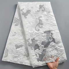 African Jacquard Lace Fabric High French Tulle Lace Brocade Fabric
