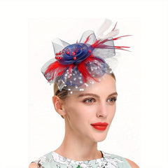 Faux Feather Headband Tea Party Cocktail Piece