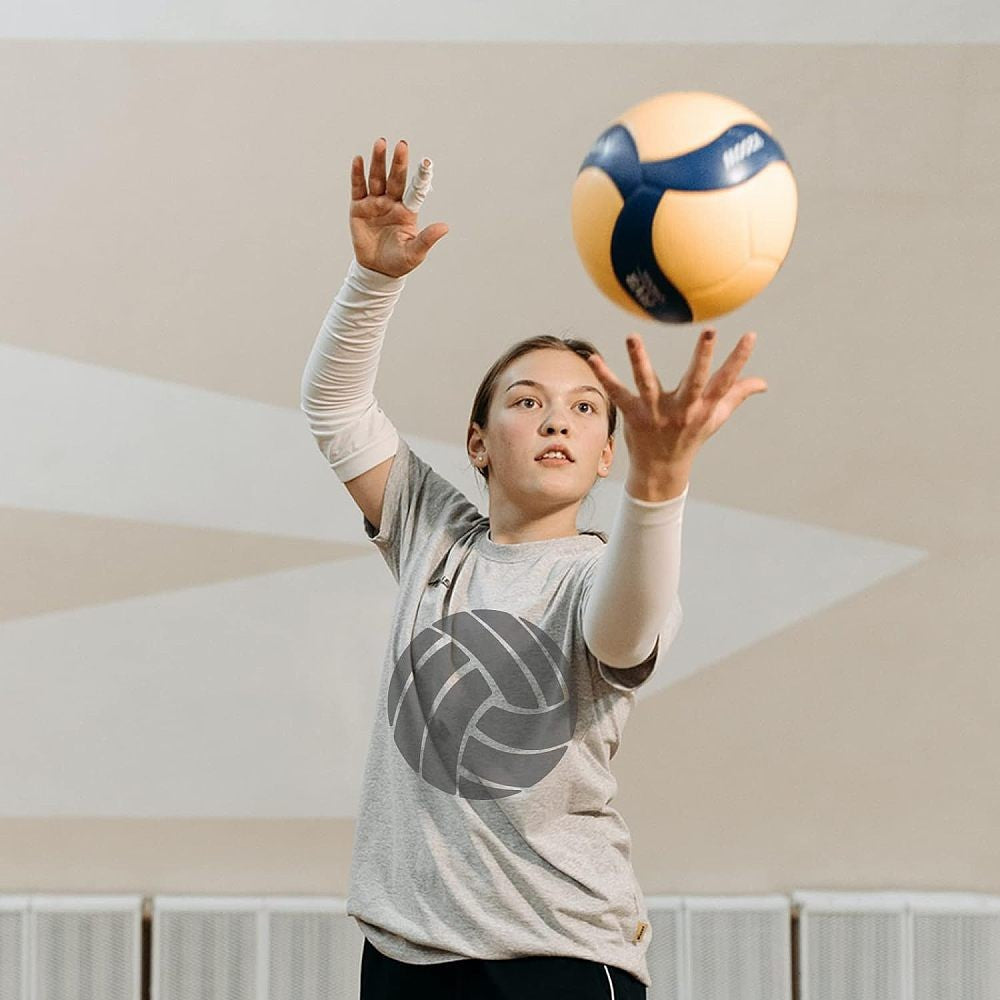 Reusable Sports Themed Stencil Template Orange Volleyball
