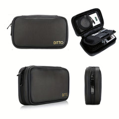 Waterproof Data Cable Storage Bag PU Leather Travel Organizer