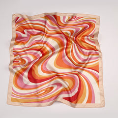 Women's Satin Square Scarf Large Neckerchief Accessory
