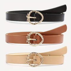3pcs Strawberry Buckle Belt PU Belt for Women