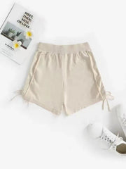 Women's Drawstring Shorts Solid Color