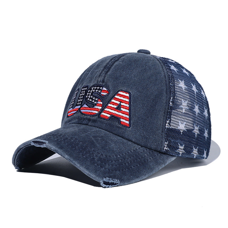 Embroidered Baseball Cap Peaked Cap Breathable Mesh Cap