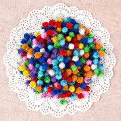 300pcs Colorful Golden Scallion Balls High Elastic Plush Balls
