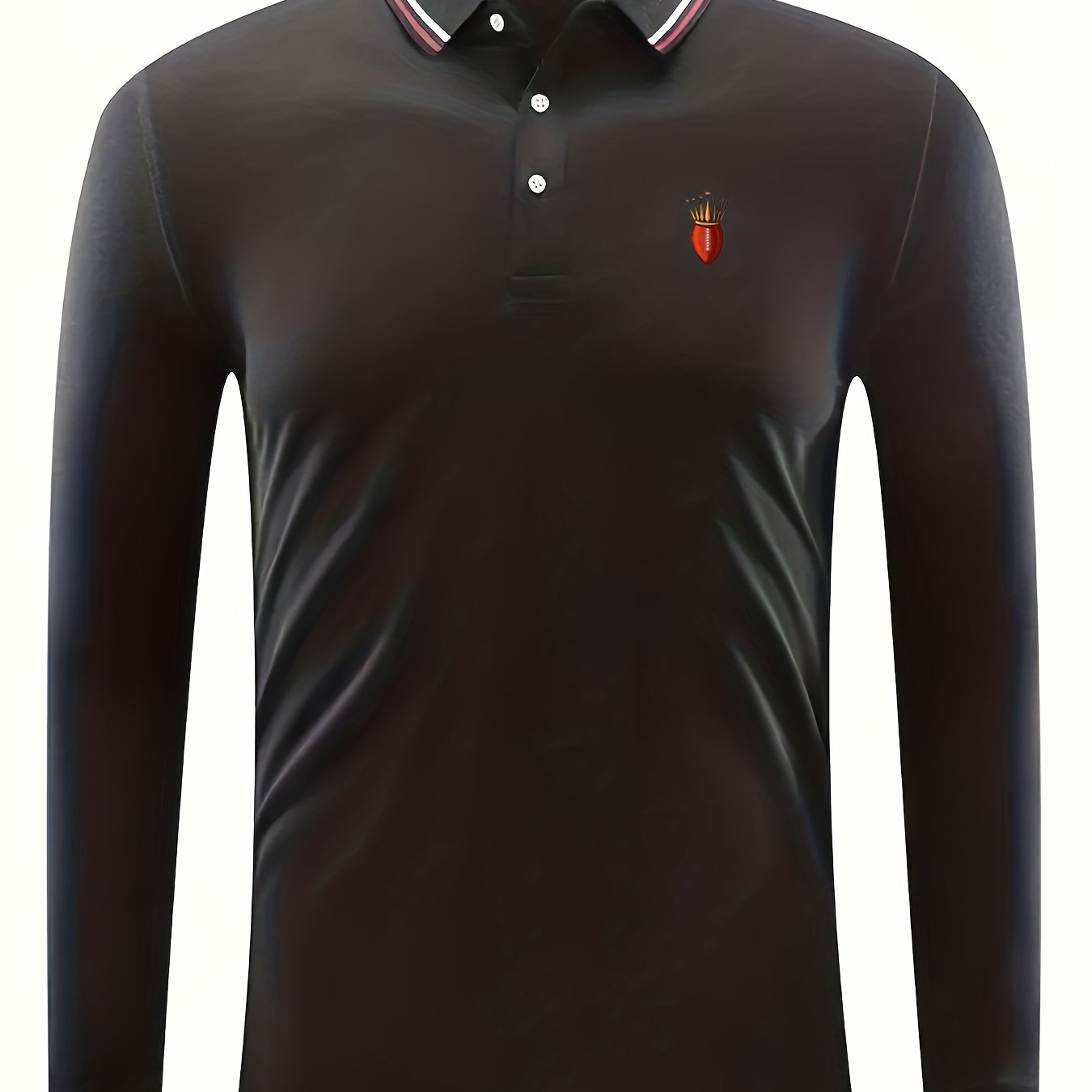 Men's Lightweight Button Up Polo Shirt for Spring Fall